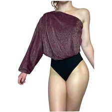 WAYF sparkly plum gold bodysuit New with tags No size. Best fit, size s