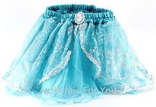 NEW Disney Park Girls Frozen Queen ELSA Blue Glitter Tutu Costume Skirt S M L