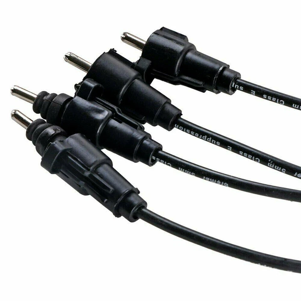 4PC 5mm Ignition Spark Plug Wires for 1998 1999 Toyota Corolla Chevrolet Prizm - Image 3 of 4