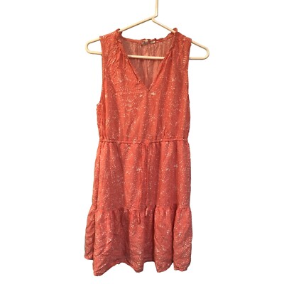 Gap coral/peach sleeveless lined prairie dress size m