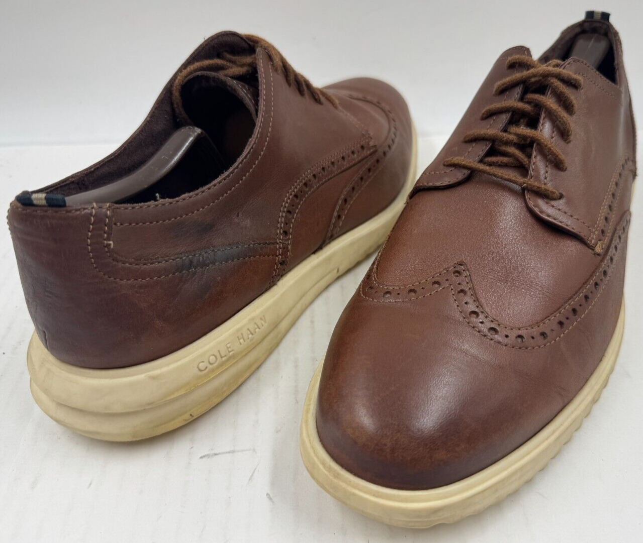 SAOLA Scarpe eleganti da uomo Cole Haan Grand Plus 11M Oxford a coda di rondine in pelle marrone C36939