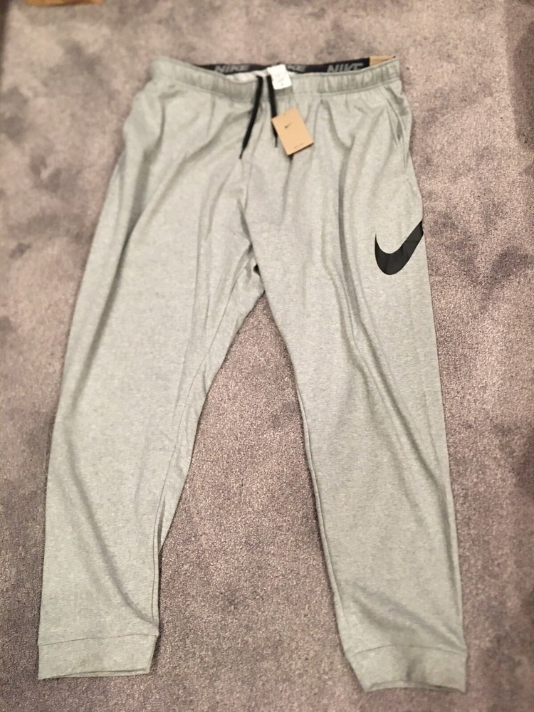 Nike Dri-Fit Graphic Swoosh Gray Heather Sweatpants Mens 4XL Tall CU6775-063