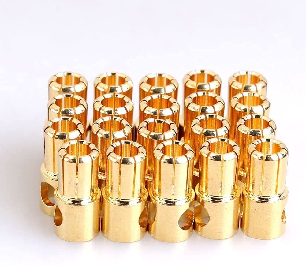 YUNIQUE Bananenstecker 6mm 10 Paare | Gold | Für RC Modellbau & Lipo Akkus | Robuste Metallverbindung