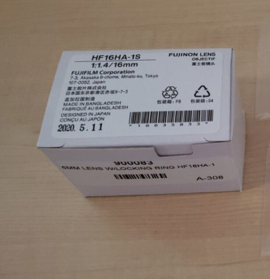 FUJINON HF16HA-1S 1:1.4/16mm 