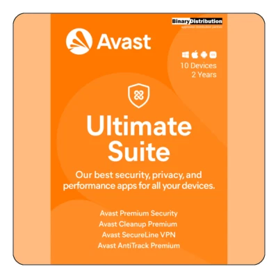 AVAST! Avast Ultimate Suite 2025 - 10 Dispositivos - 2 Años [Descargar]