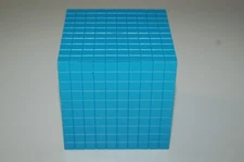 ETA hand2mind Base Ten Cube Plastic Item #5562 Blue Teaching Manipulative