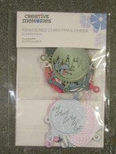 Creative Memories POWDERED CHRISTMAS CHEER Embellishments -32/pk -Ltd ed. promo