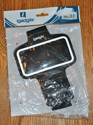 iGadgitz Reflective Anti-slip Black Jogging Sports Gym Band for Motorola Moto