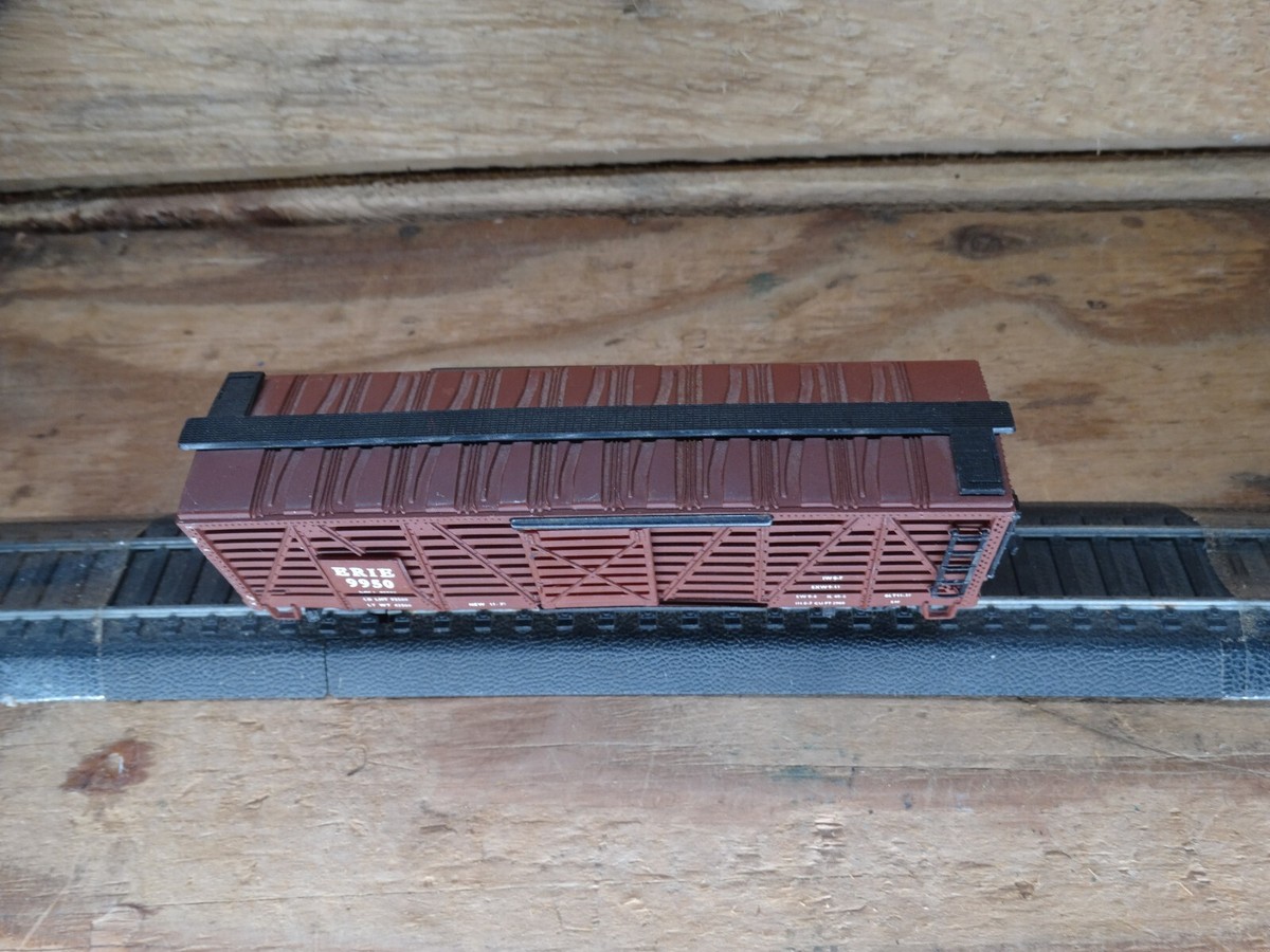 Wagon Stock Car AHM Tempo HO 1/87 – Modèle Vintage Erie 9950, Neuf En Boîte