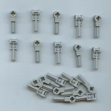 LEGO x 20 Light Bluish Gray Technic, Axle 2L with Reverser Handle Axle Connector