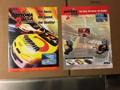 2 1998 SEGA DAYTONA USA 2 VIDEO GAME FLYERS