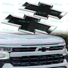 For 2022+ Chevrolet Refreshed Silverado 1500 Grill & Tailgate Bow tie Emblem Set