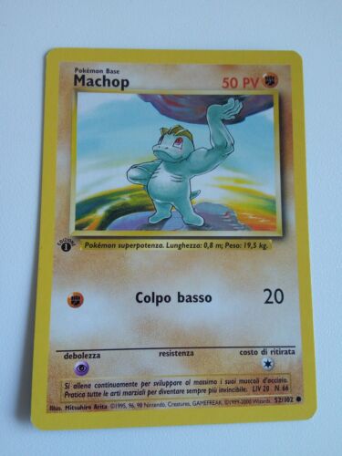Pokemon Card Machop Set Base 52/102 Ita Prima Edizione - Foto 1 di 2