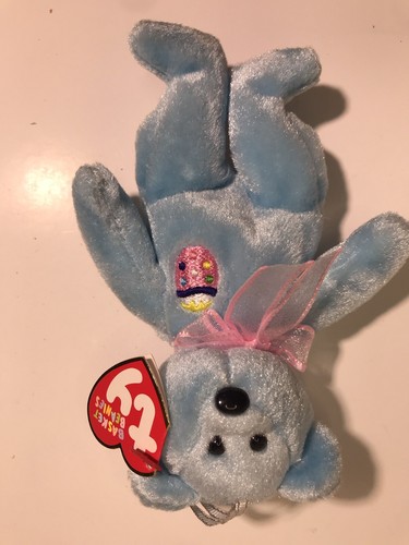 Ty Beanie Babies - Basket Beanies 'Eggs III' Bär, Lila, 14 Cm Plüschtier Mit Rassel