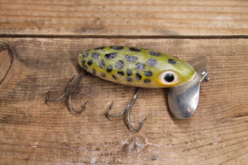 Vintage Fred Arbogast Jitterbug Fishing Lure - Two Hook Frog - Picture 1 of 8