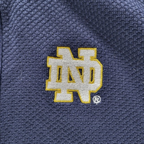 Maglione Notre Dame Under Armour ColdGear Henley con bottoni uomo blu medio sciolto - Foto 4 di 8