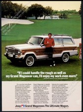 1984 Jeep Grand Wagoner Andy Bean golf course photo vintage print ad