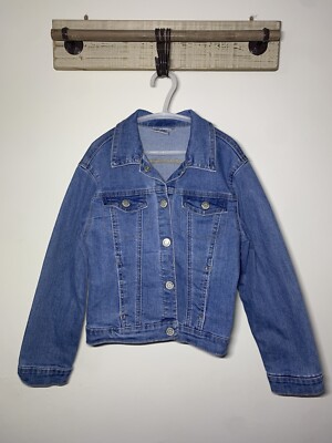 Girls Looney Tunes Tweety Bird Denim Basic Jacket Sz 7/8