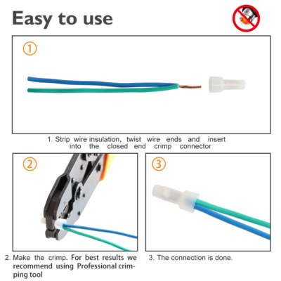 120pcs Connettori A Crimpare A Estremità Chiusa CE1/CE2/CE5 - Foto 9