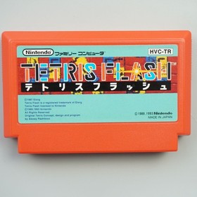Operation confirmed Famicom cassette Tetris Flash software box with manual y839