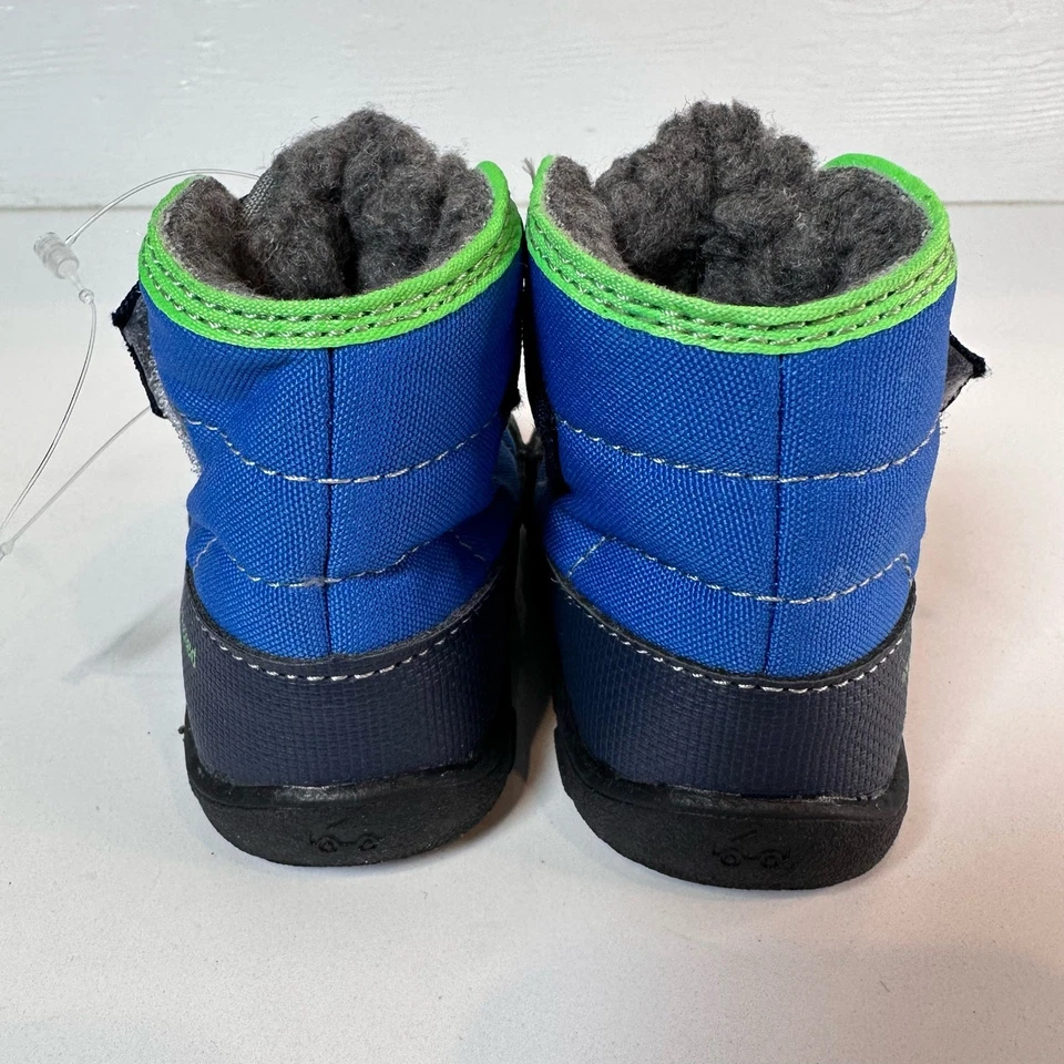 See Kai Run, Toddler Winter Boots, US Size 4 Black/Blue/Gray Insulated Fur Loop - Image 4 of 4