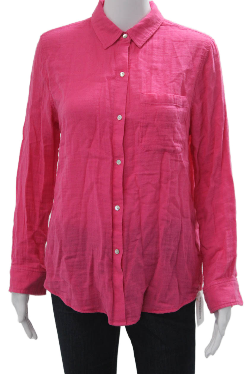 Rails Womens Basic Button-Up Collared Long Sleeve… - image 1