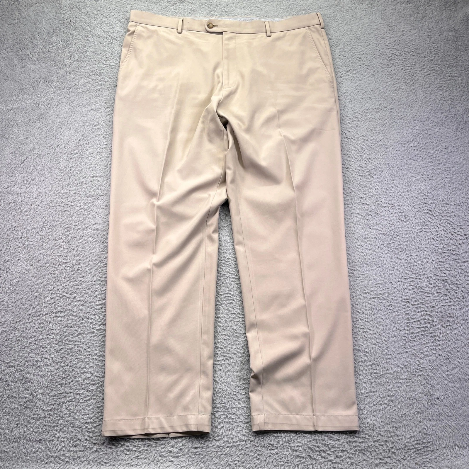 Peter Millar Crown Sport Pants Men 40x32 Beige Straight Performance Stretch Golf
