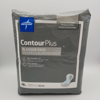 Medline Contour Plus Bladder Pads For Ultimate leaks  1 Pack of 28 pads.