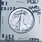 1920 LIBERTY WALKING SILVER HALF DOLLAR HI GRADE U.S. MINT RARE COIN 7994