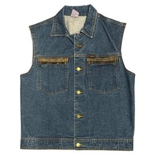 Vintage 80s 90s Jordache Denim Jean Vest Large Western Festival Country Concert