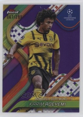 2024 Finest UEFA Club Competitions Purple Refractor /299 Karim Adeyemi #22 1f8v