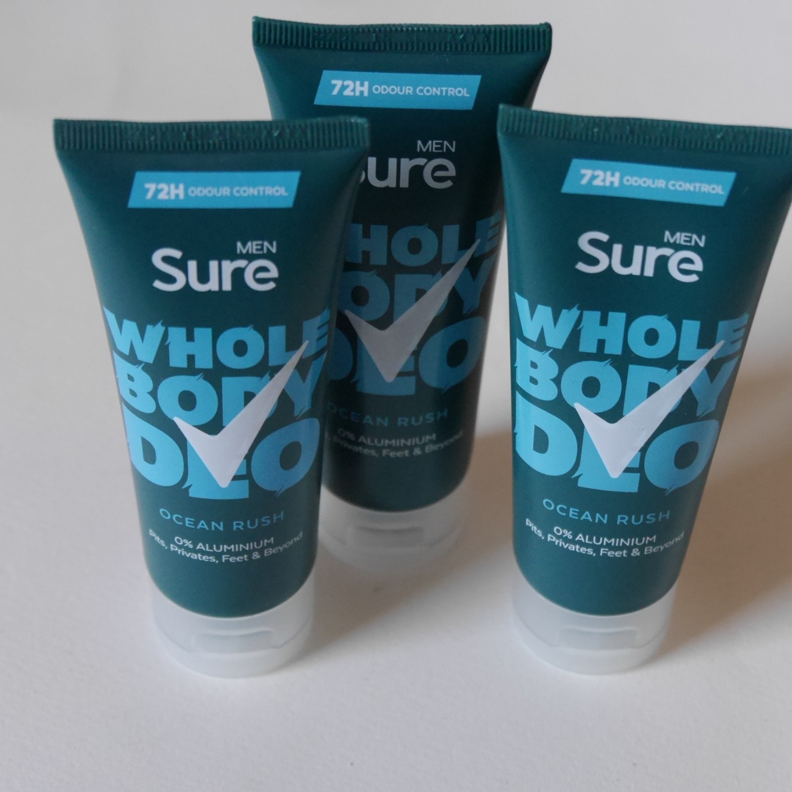 3x Sure Men Whole Body Deodorant Cream Ocean Rush with 72H Odour Control 75ml #C