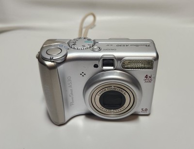 Canon PowerShot A530 5.0MP Digital Camera Silver 4x Optical Zoom