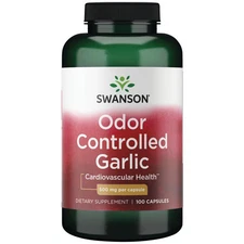 Swanson Odor-Controlled Garlic 500 mg 100 Capsules