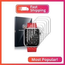 LK 6 Pack for Apple Watch Screen Protector 45mm Series 9 8 7 New Version Anti-
