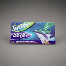 Swiffer Wet Jet Cleaning Pads Refill 12 Pack New NOS Vintage 2001 P G Box DAMAGE