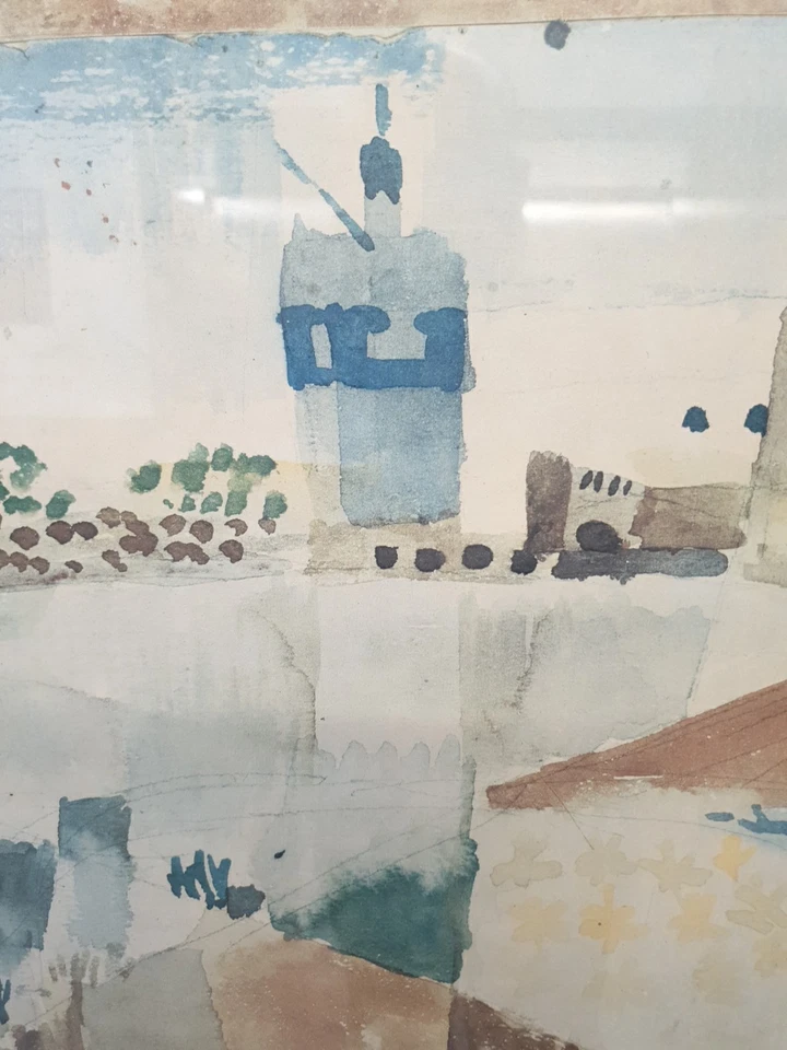 Cartel de exposición Paul Klee de Hammamet y su mezquita litografía desplazada 1991 Foto 3 de 4