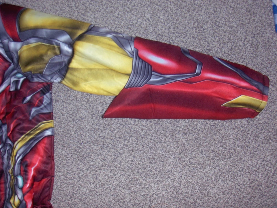 鲁比漫威复仇者联盟钢铁侠服装大号标准*无面具* — 第 3/4 张图片