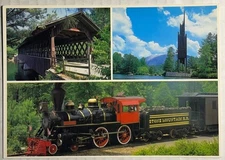 Vintage Georgia’s Stone Mountain Park Multiview Postcard Railroad Carillon
