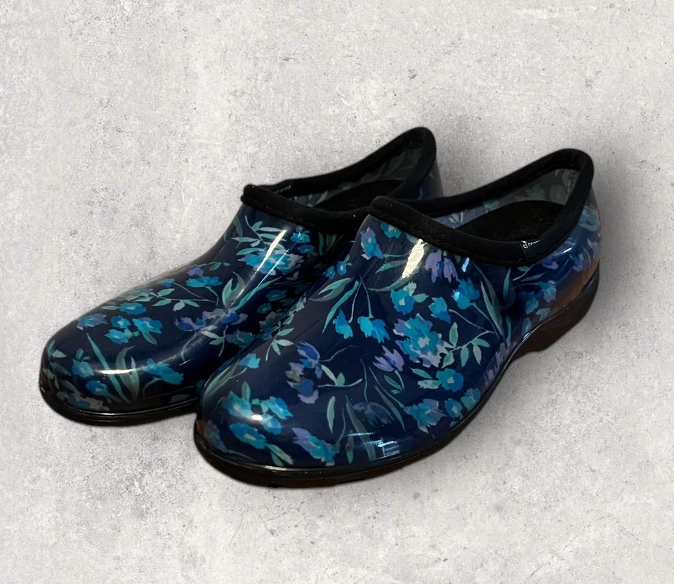 Zapatos cómodos impermeables Sloggers para mujer talla 9 corte fresco azul Foto 3 de 4