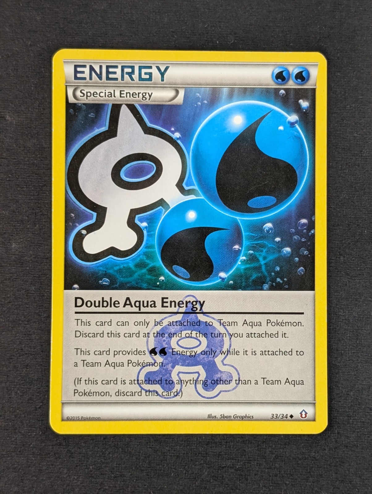 Pokemon Double Aqua Energy Double Crisis 33/34 LP