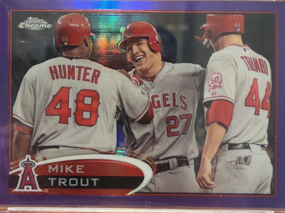 2012 Topps Chrome Purple Refractor #144 Mike Trout NM-MT