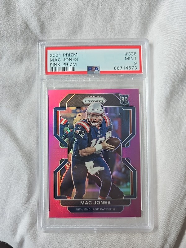 2021 Panini Prizm - Rookie Mac Jones #336 Pink Prizm (RC) PSA 9 New England Pats