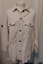 Zara Corduroy Cream Jacket Size Small