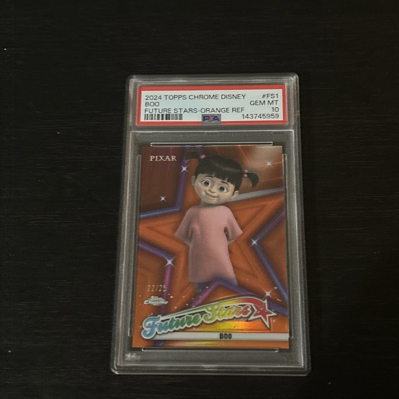 2024 TOPPS CHROME DISNEY FUTURE STARS ORANGE REFRACTOR #FS1 BOO 22/25 PSA 10