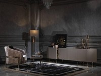 Gruppe Sessel Wohnzimmer Beistelltisch Beige Stoff Tv StäNder Set 3Tlg