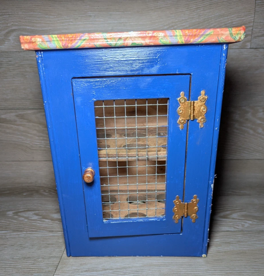 Hand Decorated Egg Box 12  Wooden Table Top / Hanging Egg storage cupboard Read - Image 4 of 4