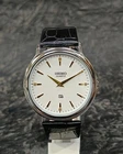 Seiko Slim Quartz Vintage Two-Hand Japan Made White Dial Wristwatch