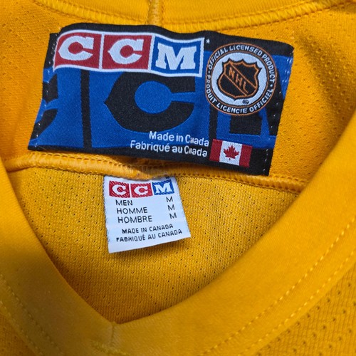 Vintage CCM NHL Minnesota Wild Center Ice Yellow Alternate Practice Jersey M - Picture 3 of 8