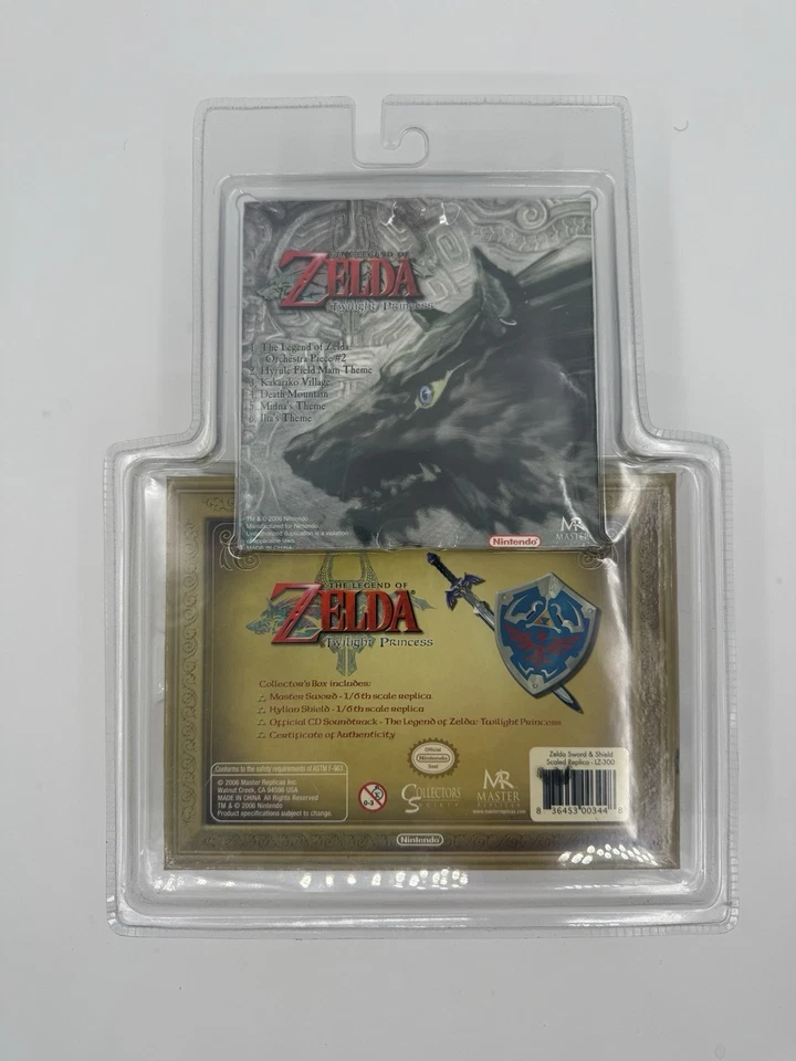 NEW Legend of Zelda Twilight Princess Master Sword Shield & CD Soundtrack - Image 4 of 4